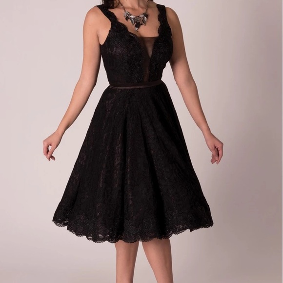 Estella NWT black lace pinup dress - Picture 6 of 7